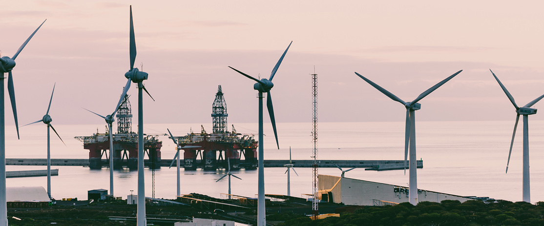 Turbines and oil rigs