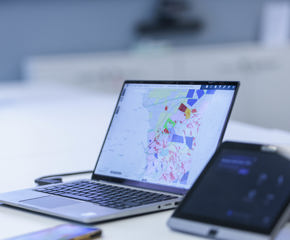 Offshore activity map showing on laptop