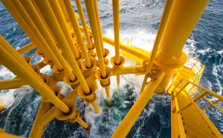 Image of offshore oil and gas wells